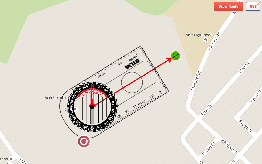 Manual resizing of the OpenStreetMap Compass direction of travel arrow