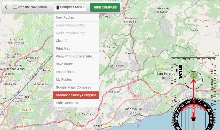 The Ordnance Survey Compass integrated link